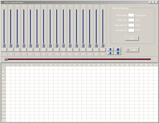 View of rdm controller build into testing software