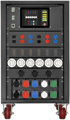 Portable box with different power connectors