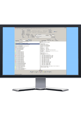 Computer Monitor showing RDM Conformance Tester Softer on screen